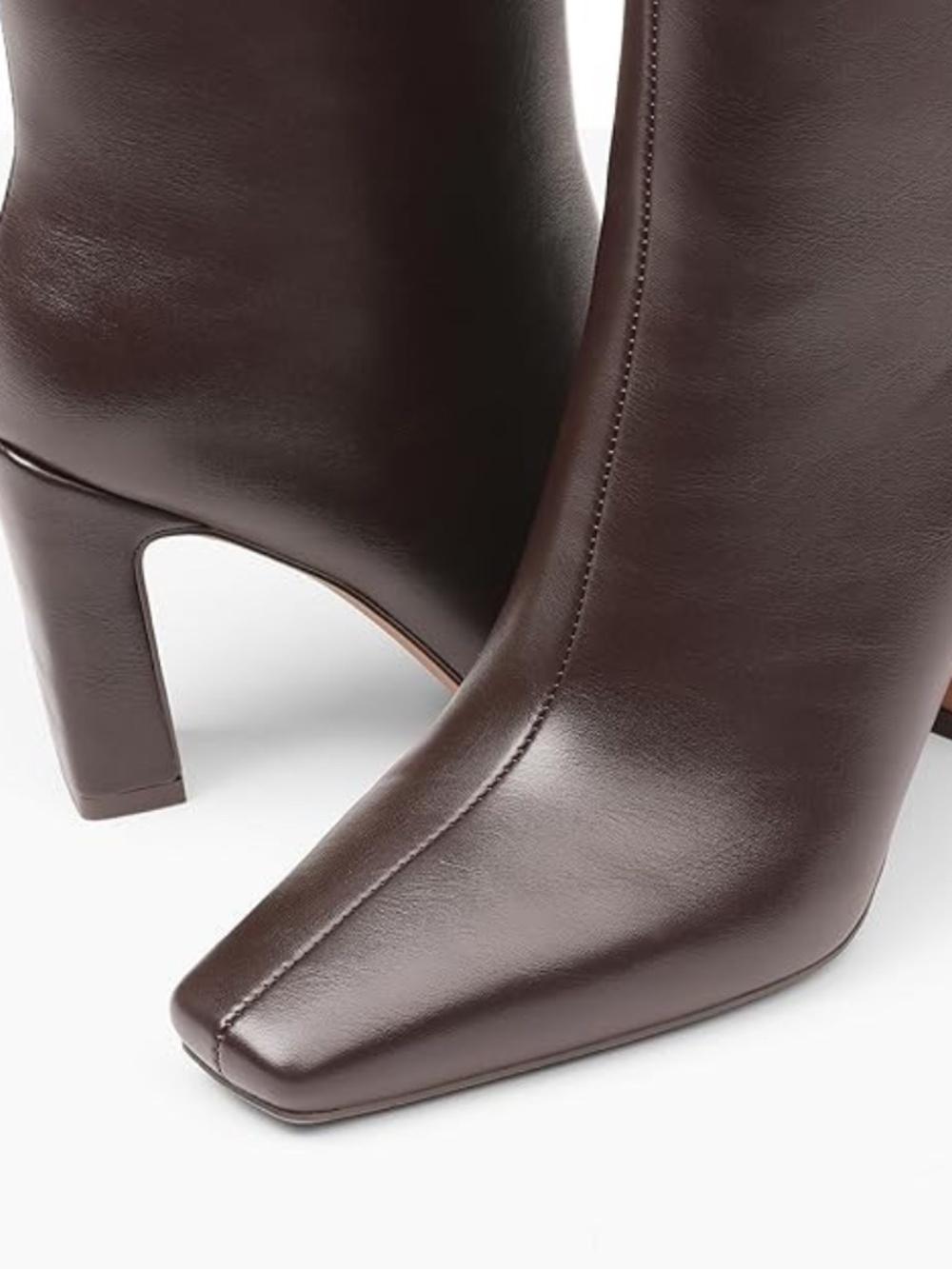 Love Costee Brown leather boots low heel size 8